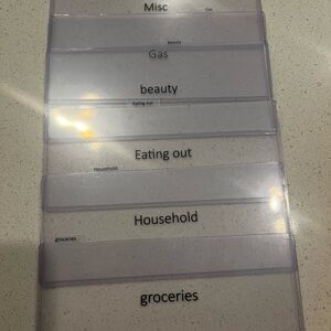 NWT Clear Plastic Budget Envelopes cash envelope